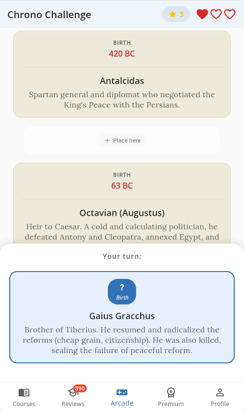 Chrono Challenge Game Interface