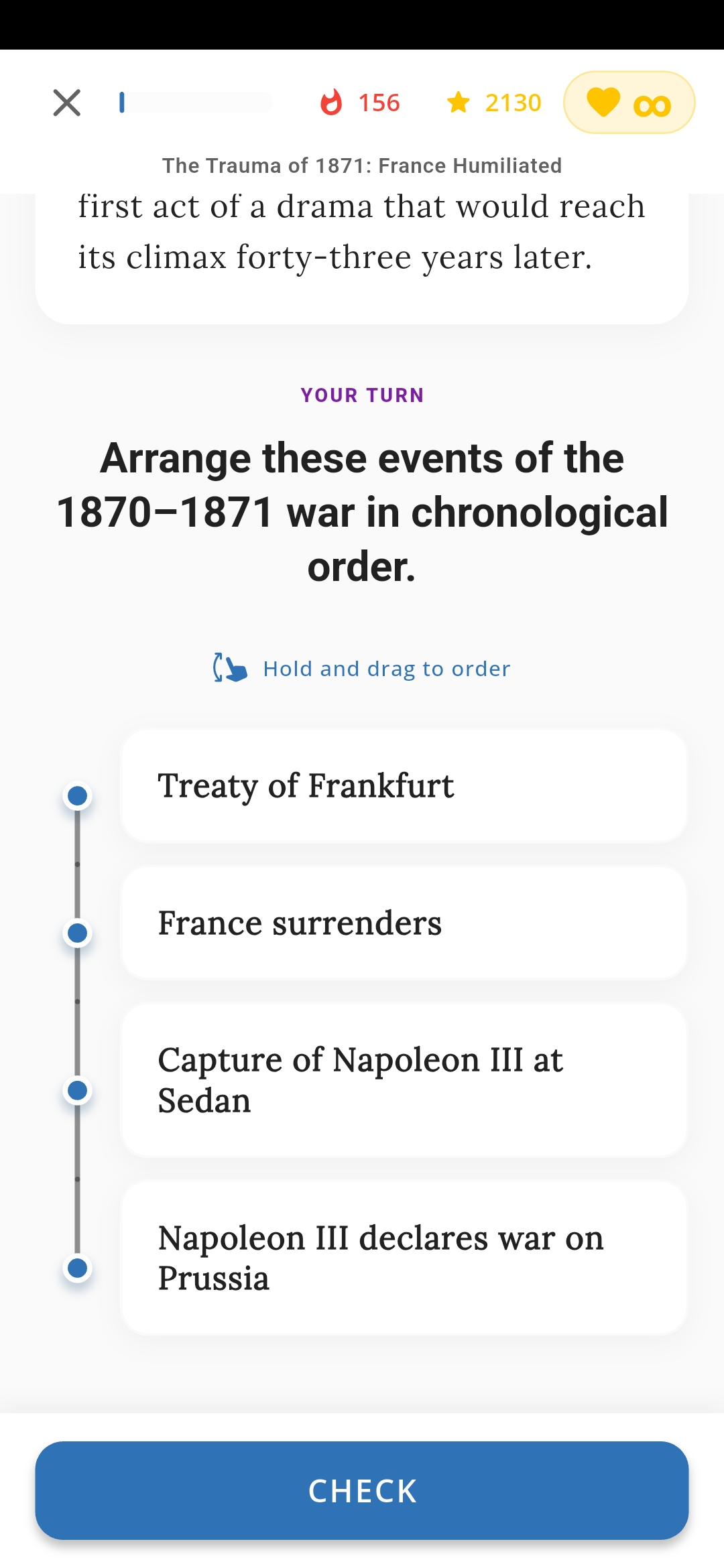 Chronological sorting